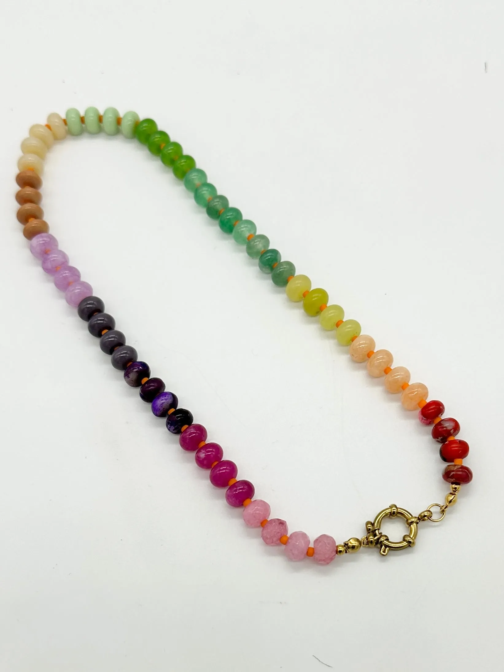 Kynlee Multi Beaded Spring Ring Necklace