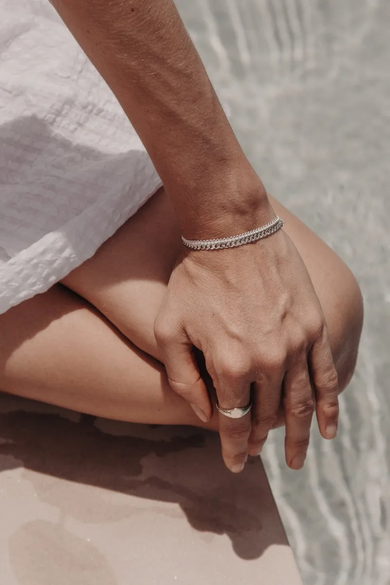 Lace Chain Bracelet - Silver