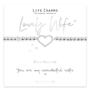 Life Charm Wonderful Wife Bracelet