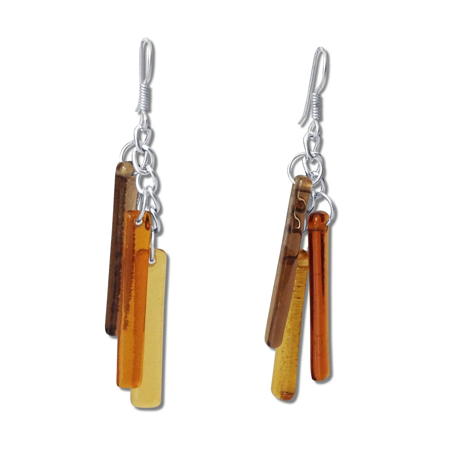 LTRAC Glass Earrings - Amber