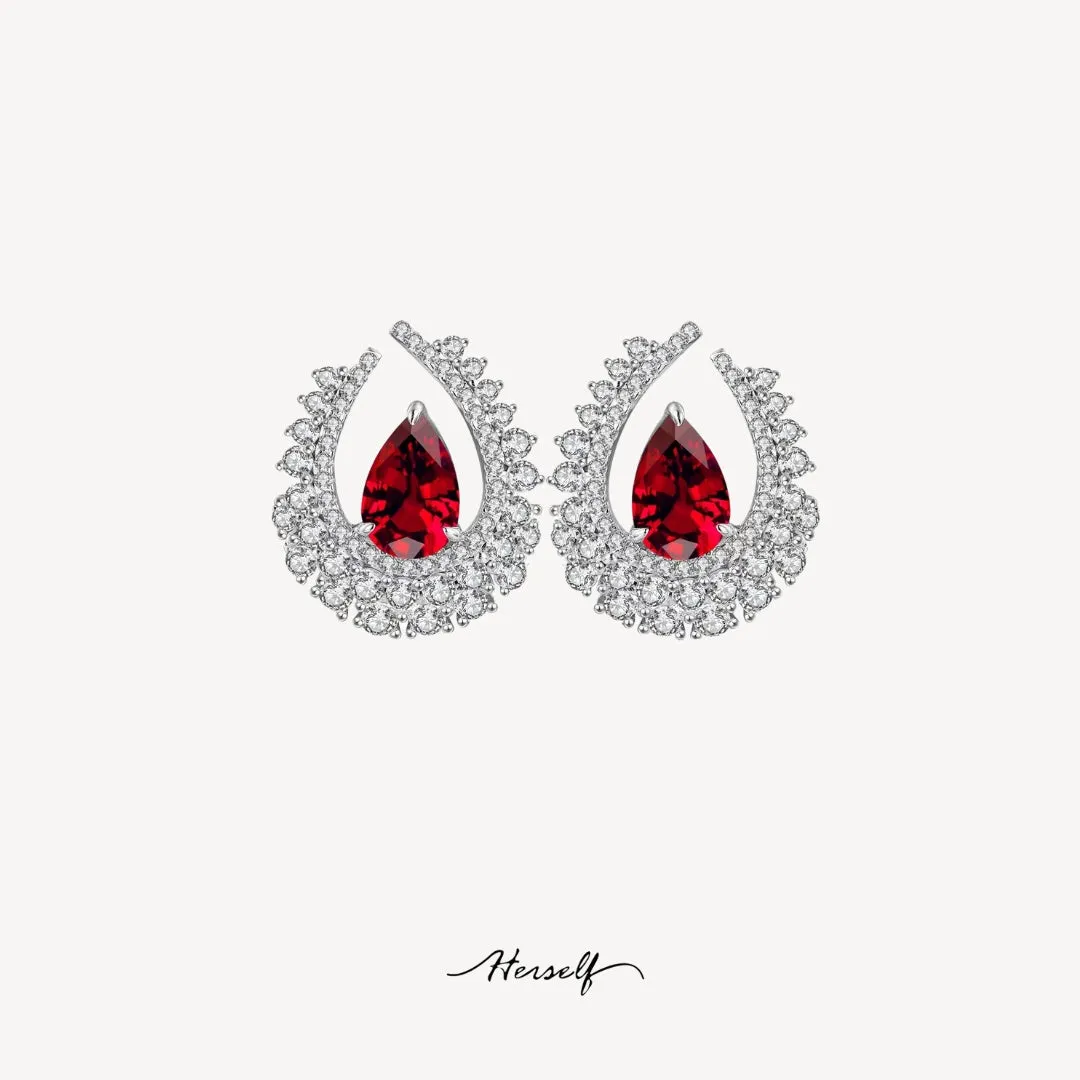 Luna Ruby Earrings