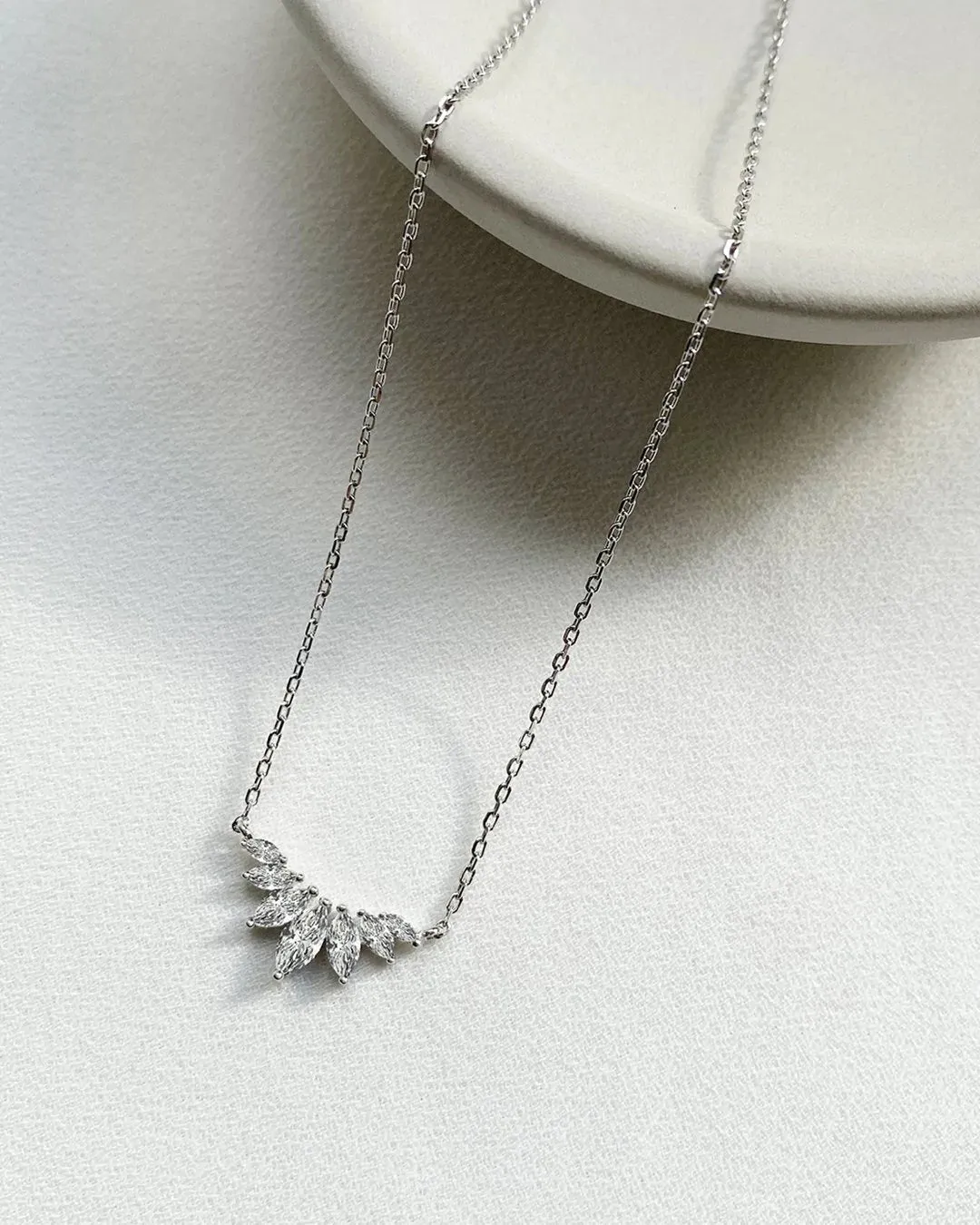 Marquise Silver Necklace