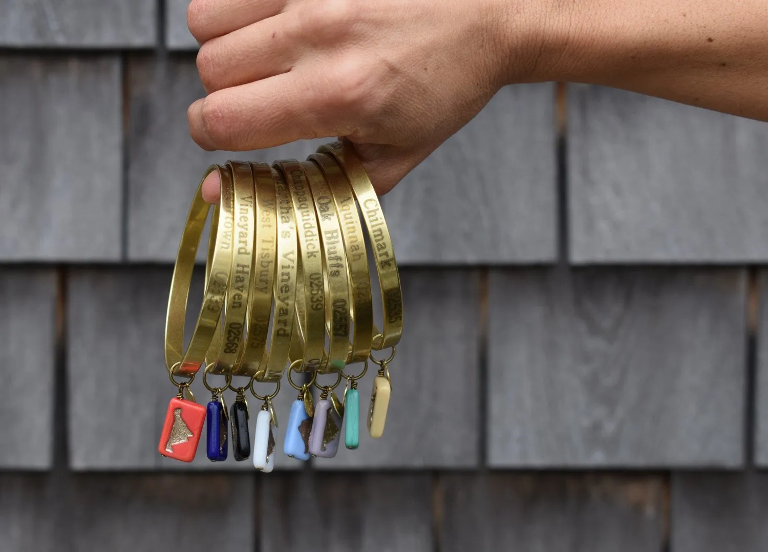 Martha's Vineyard Bangle Bracelet, Brass, SALE