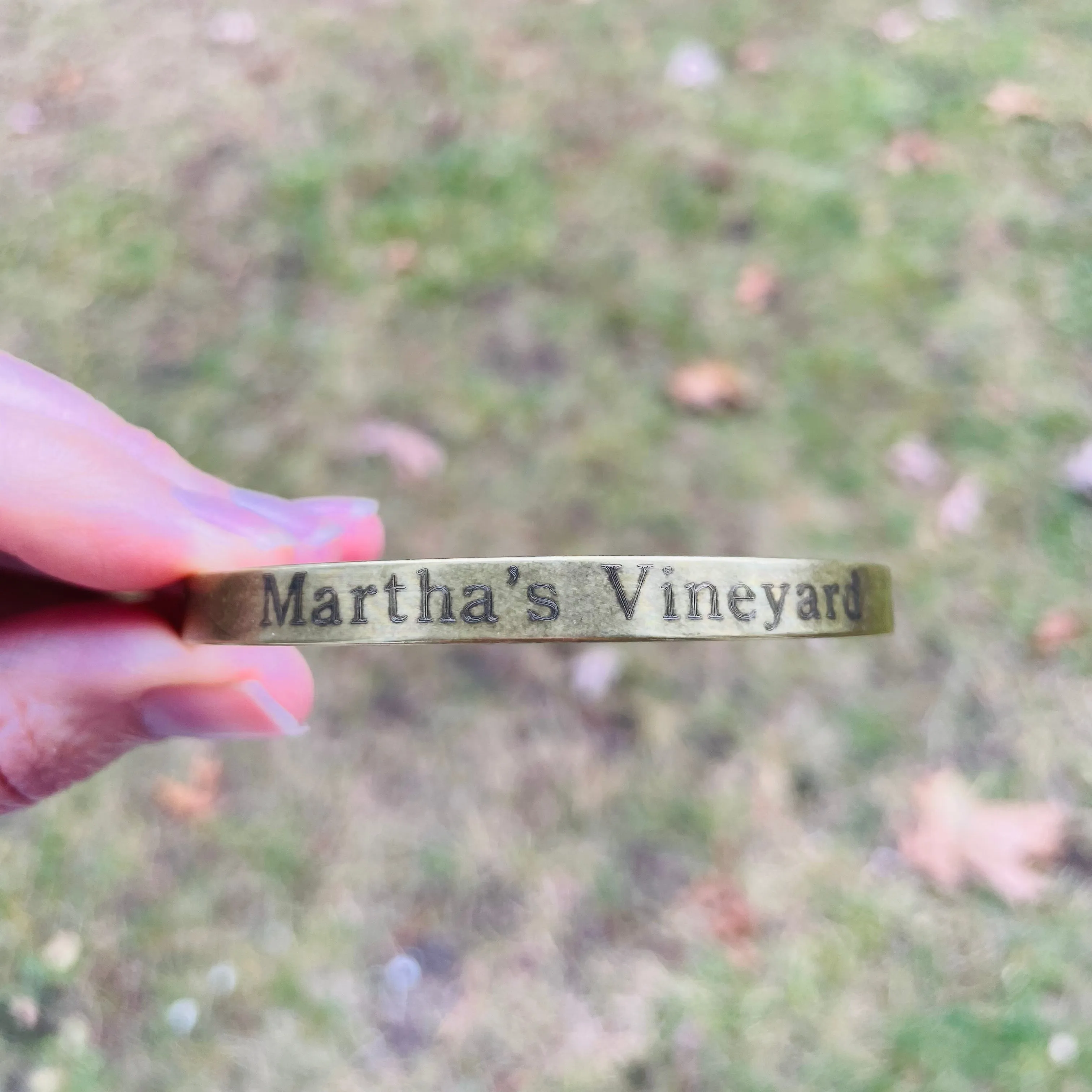 Martha's Vineyard Bangle Bracelet, Brass, SALE