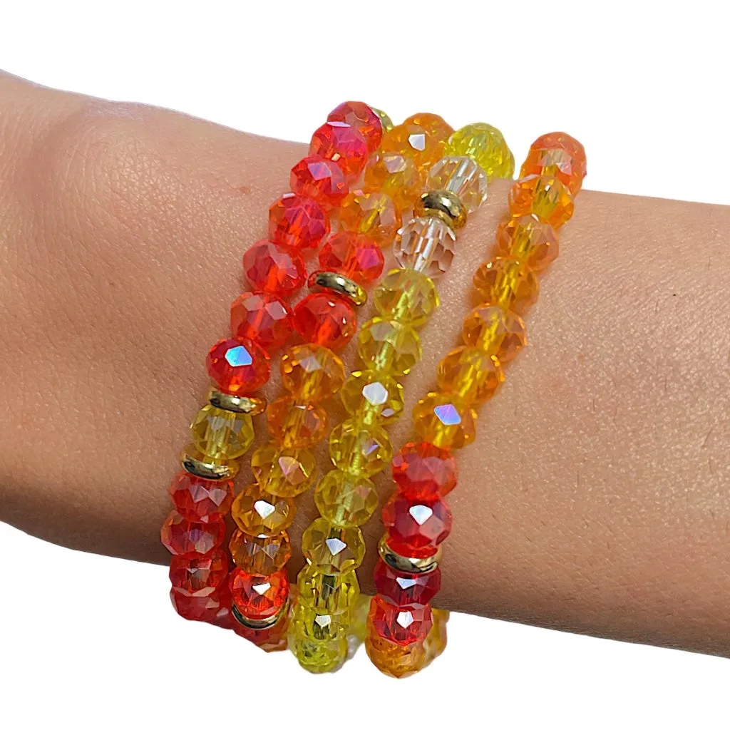 Miami Sunset Crystal Stretch Bracelets