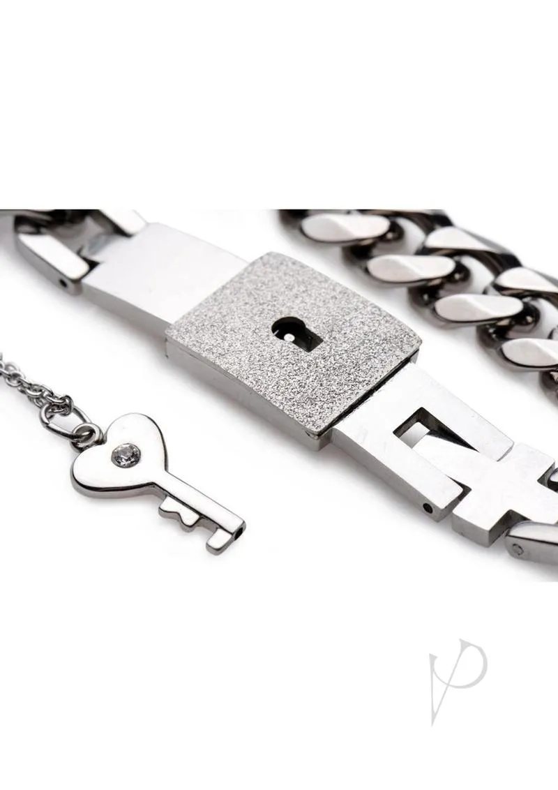 Ms Chained Locking Bracelet W/ Neck Key