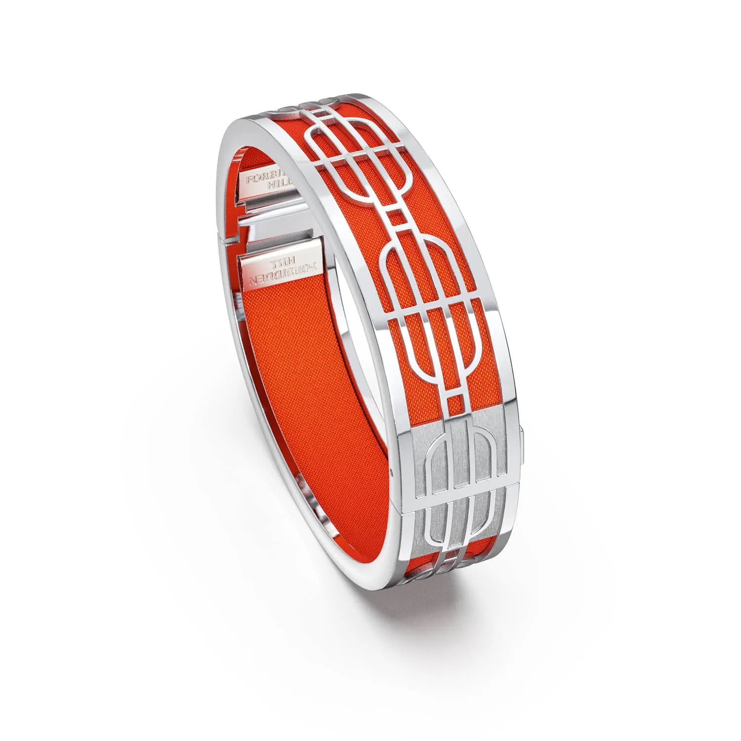 Nanyang Dream Bangle - Lava Orange - Sterling Silver