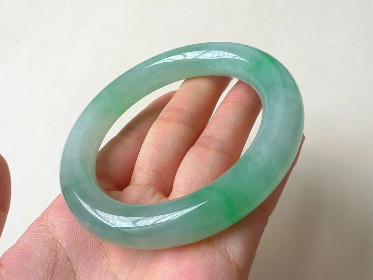 Natural Jade Bangle Jadeite Bangle Internal Diameter 56.7mm BER383