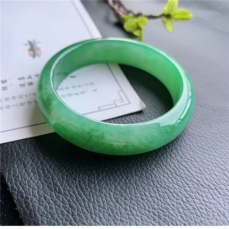 Natural Jade Bangle Jadeite Bangle Internal Diameter 57.3mm 00907