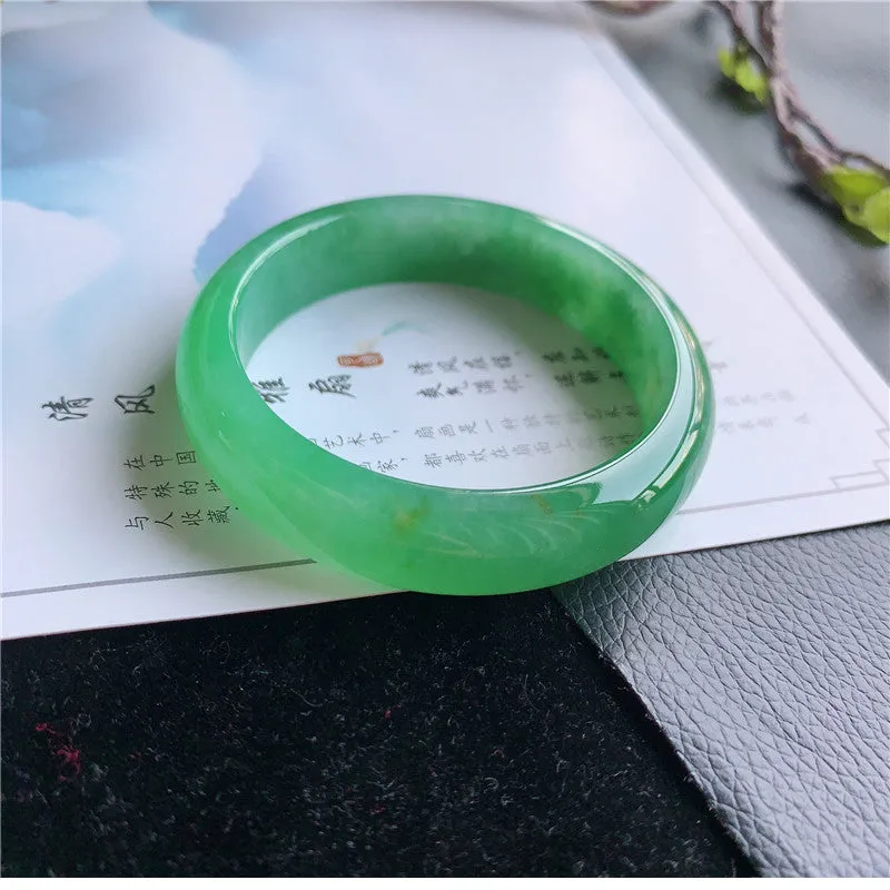 Natural Jade Bangle Jadeite Bangle Internal Diameter 57.3mm 00907