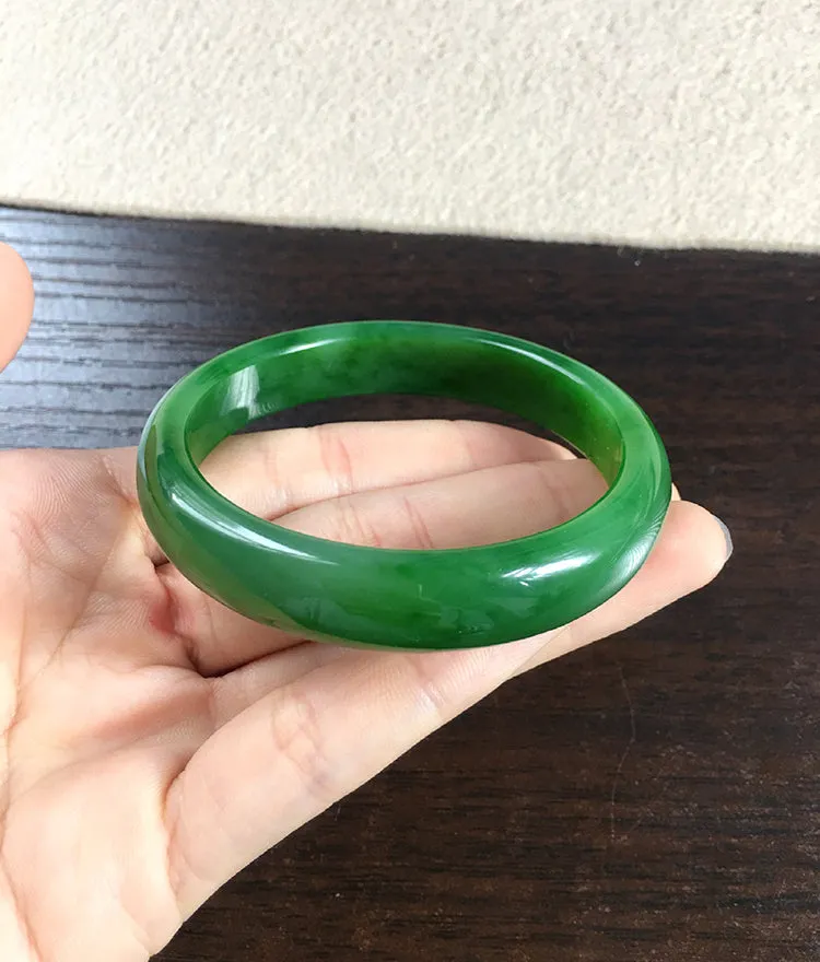 Natural Jade Bangle Nephrite Bangle Internal Diameter 56.8mm NBE042