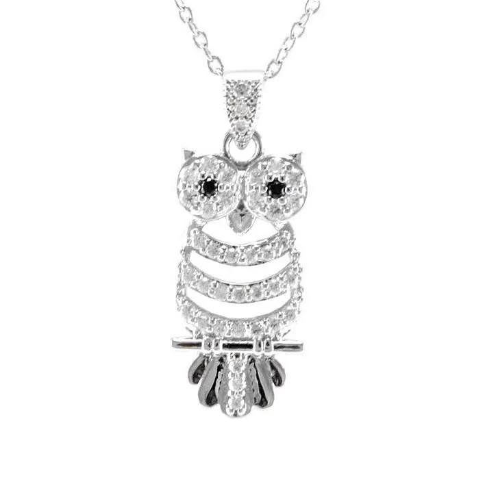 Orabela CZ Owl Pendant