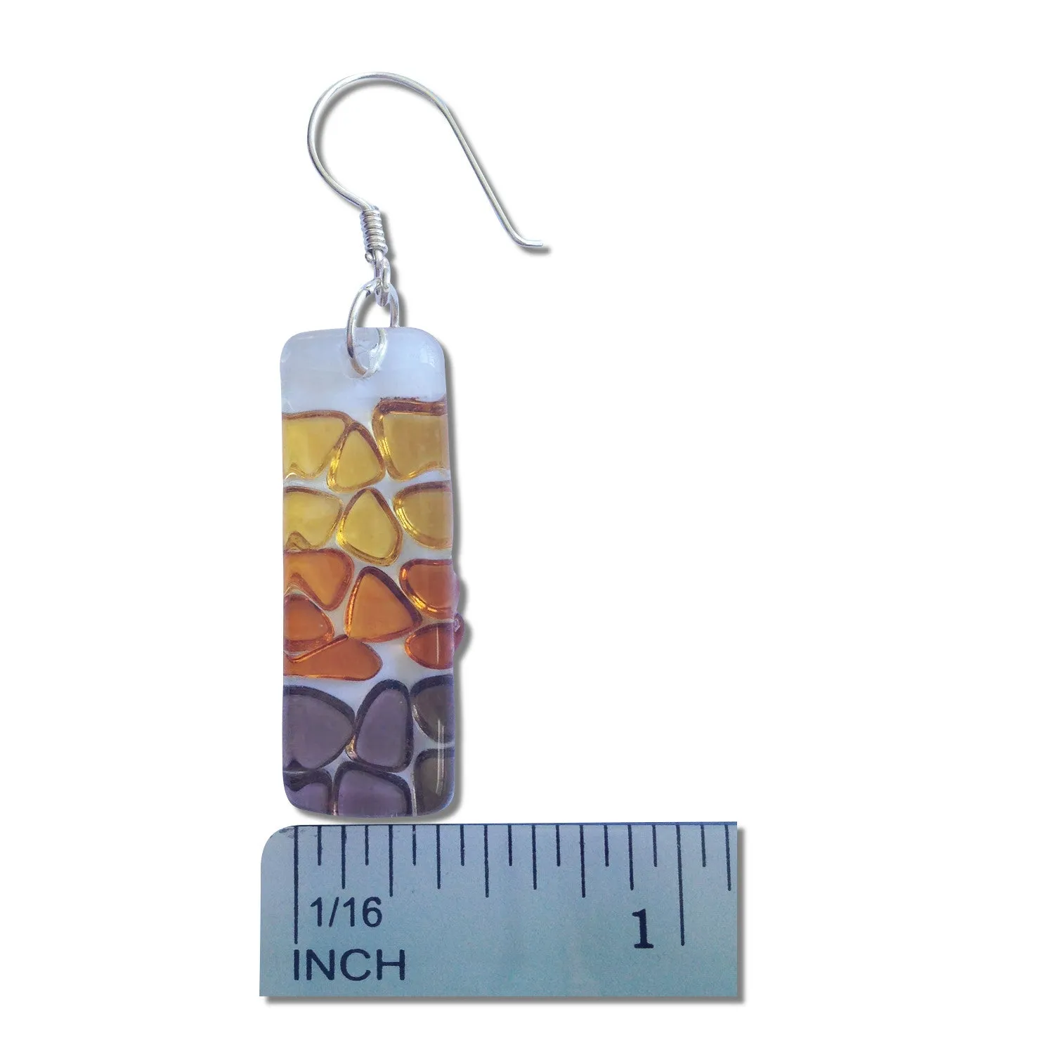 Picado Glass Earrings - Amber