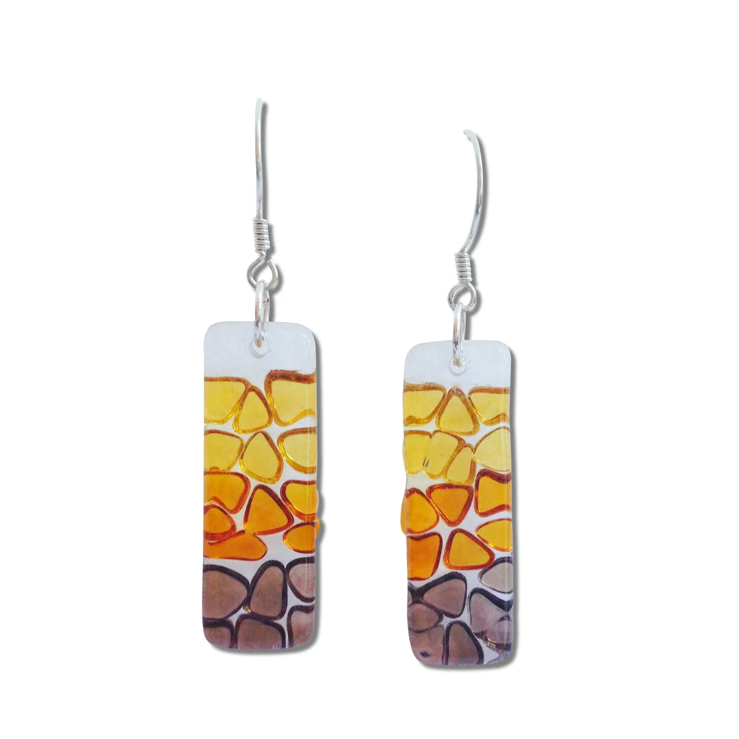 Picado Glass Earrings - Amber