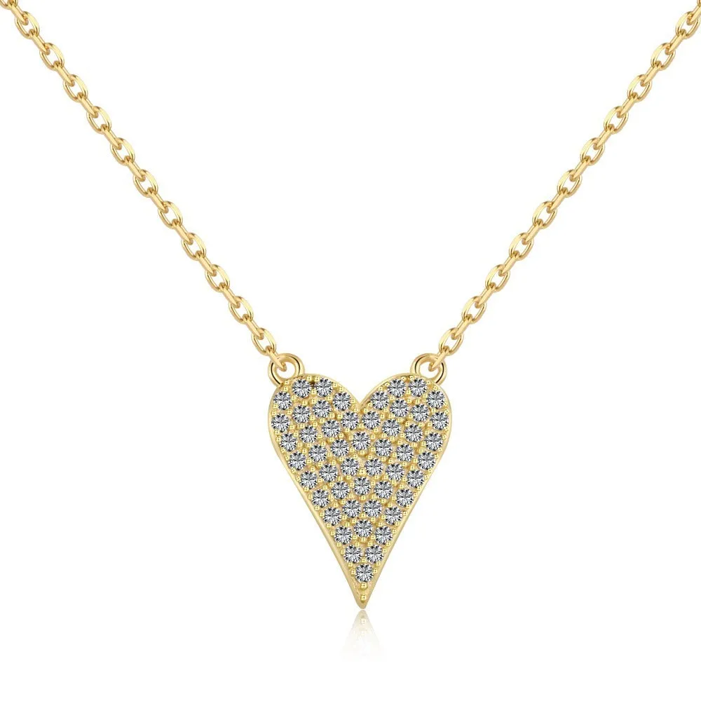 Pre Order:  Pendant Heart-Shaped Zircon Necklace