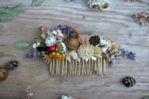 Preorder * Athena Dried Flowers Hair Comb