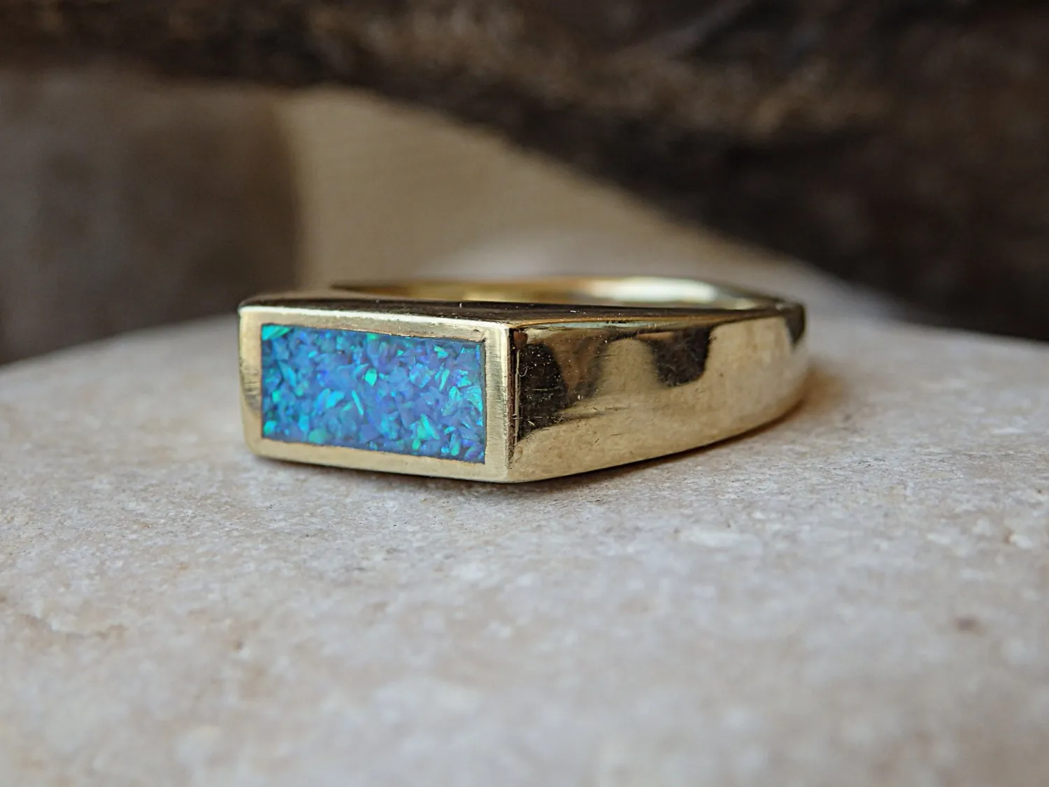 Rectangle Opal Ring