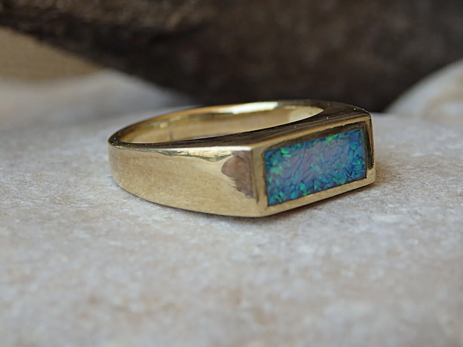 Rectangle Opal Ring