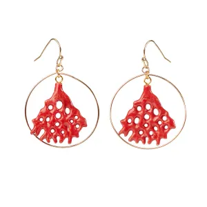 Red Coral Reef Earrings