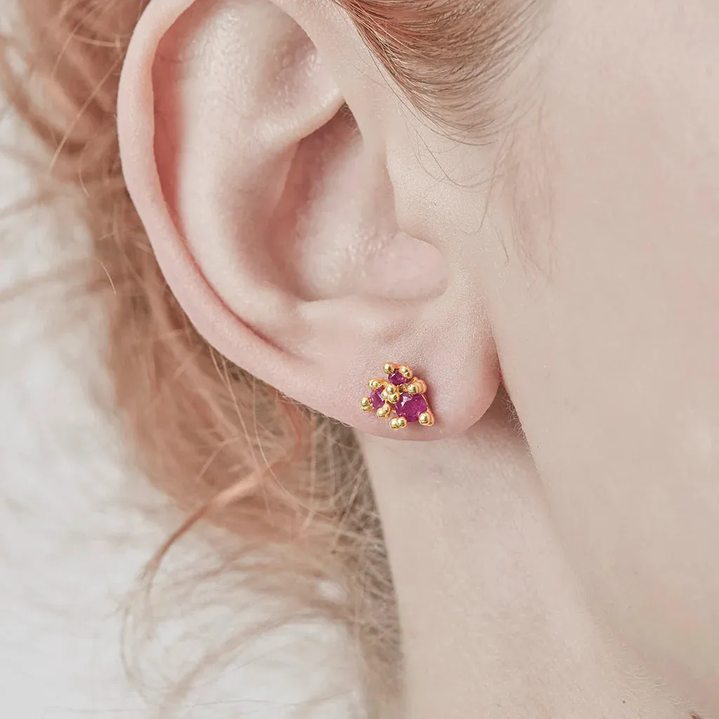 Ruby Cluster Studs - Ruth Tomlinson