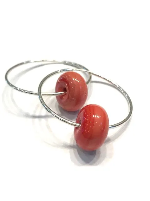 Salmon Coral Glass Beads