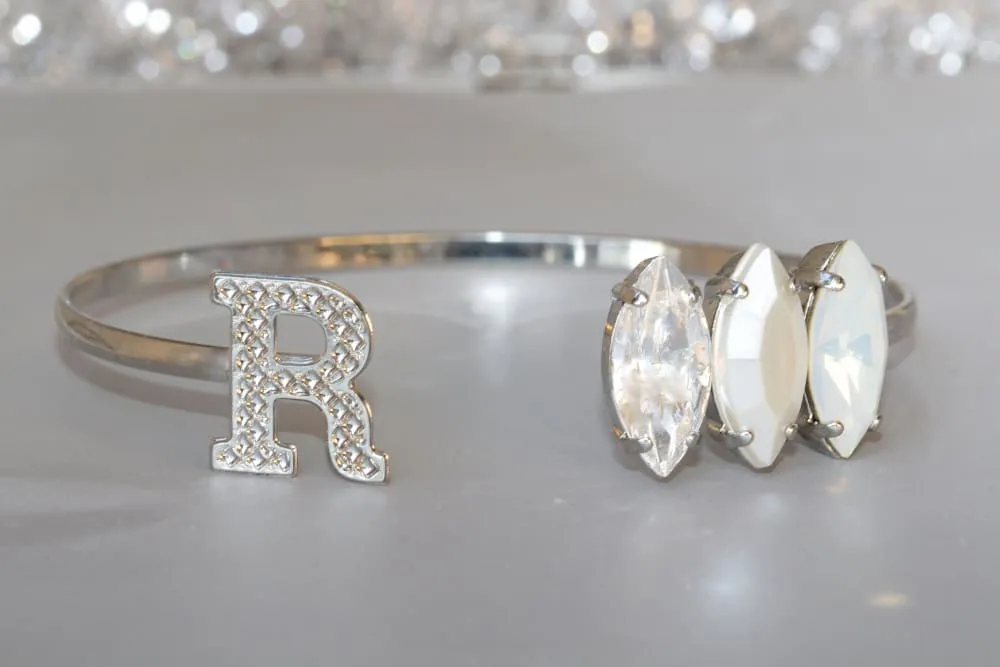 SILVER INITIAL BRACELET