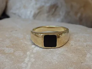 Square Onyx Signet Ring