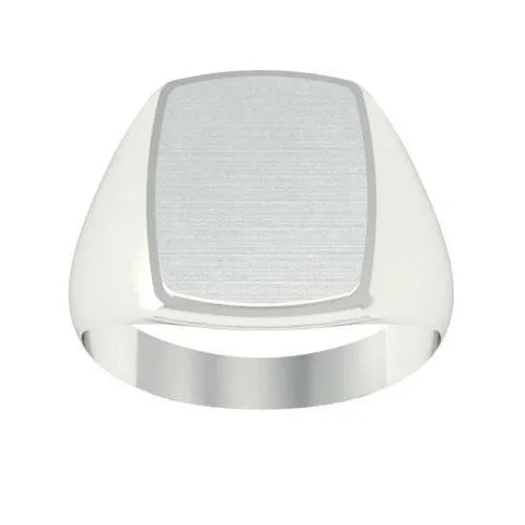 Step Edge Square Signet Ring - 15mm x 13mm