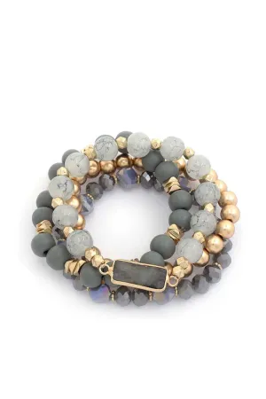 Stone Beaded Bracelet Set