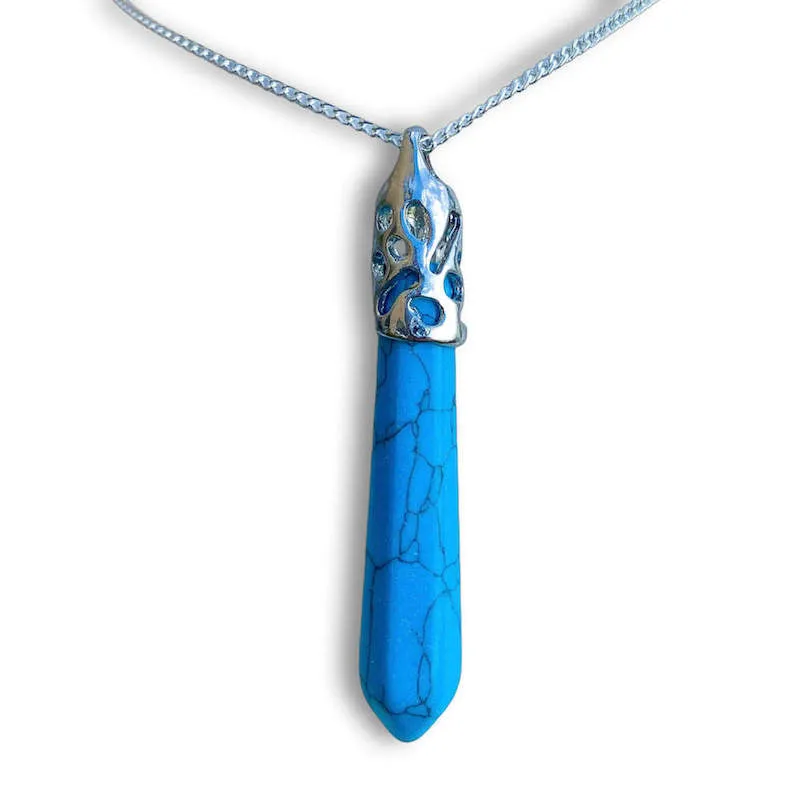 Stone Single Point Pendant Necklace