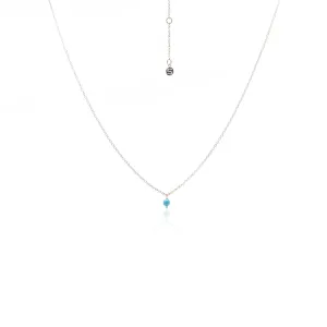 Superfine Mini Turquoise Necklace | Silver