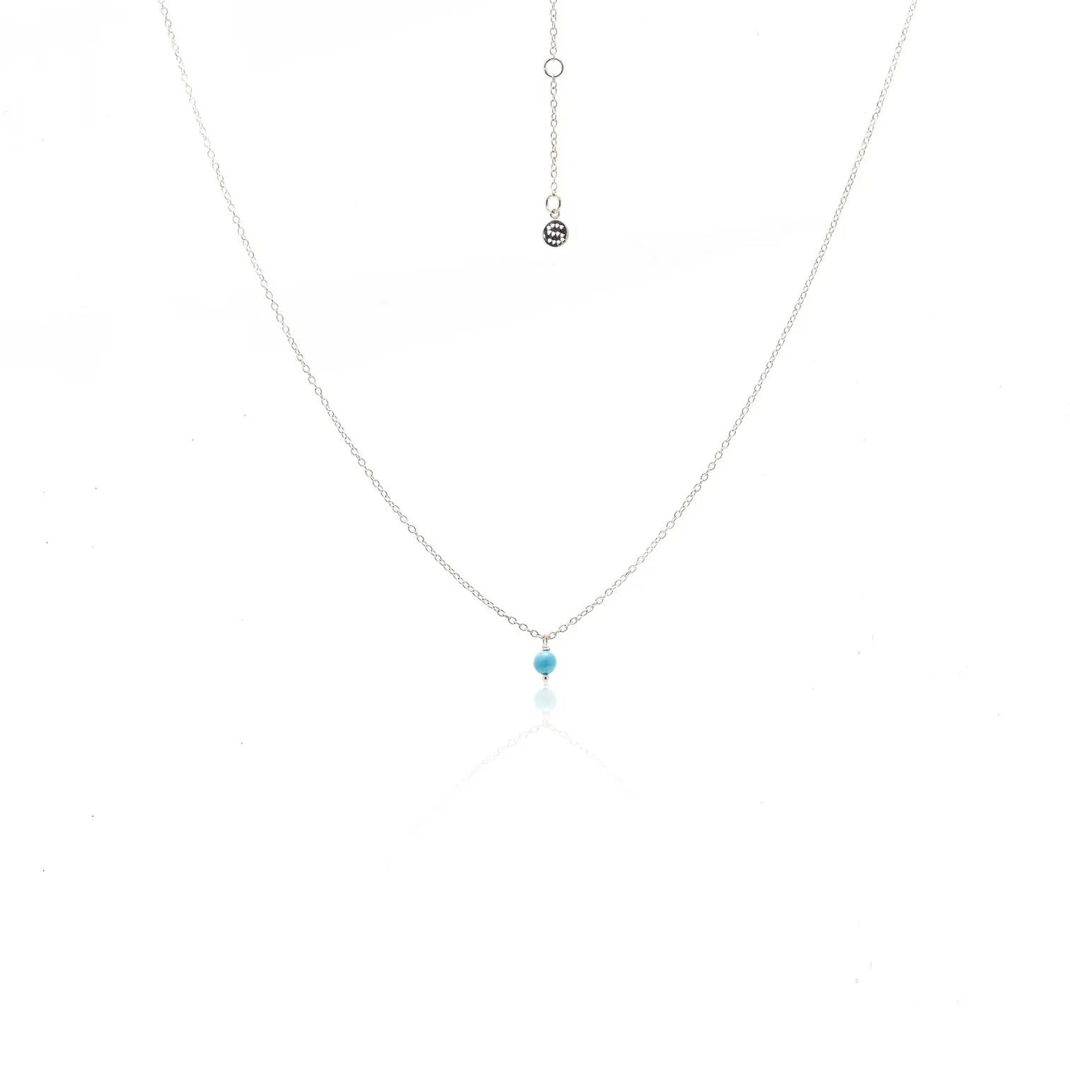 Superfine Mini Turquoise Necklace | Silver