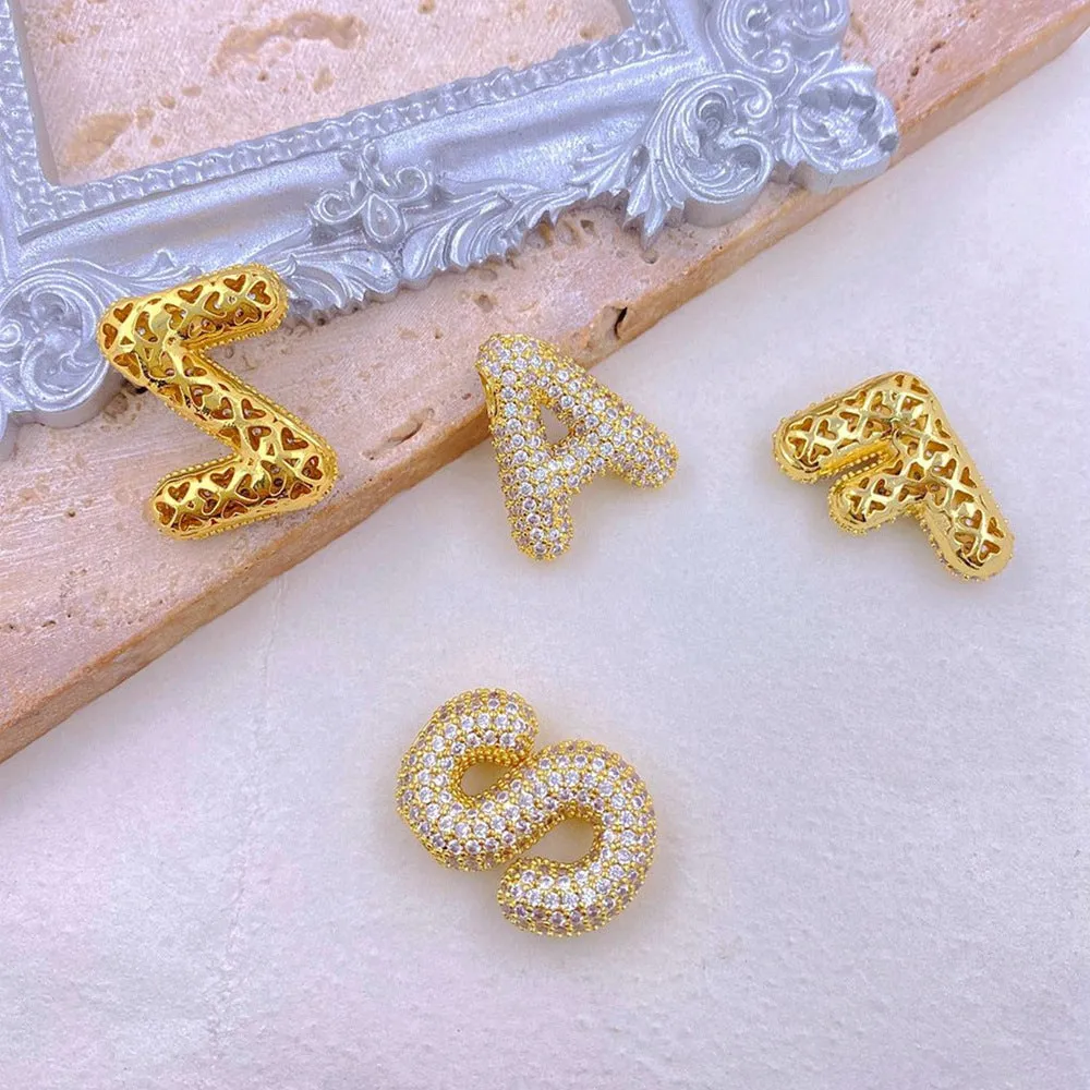 TEEK - A-Z Gold-Plated Inlaid Zircon Letter Necklace