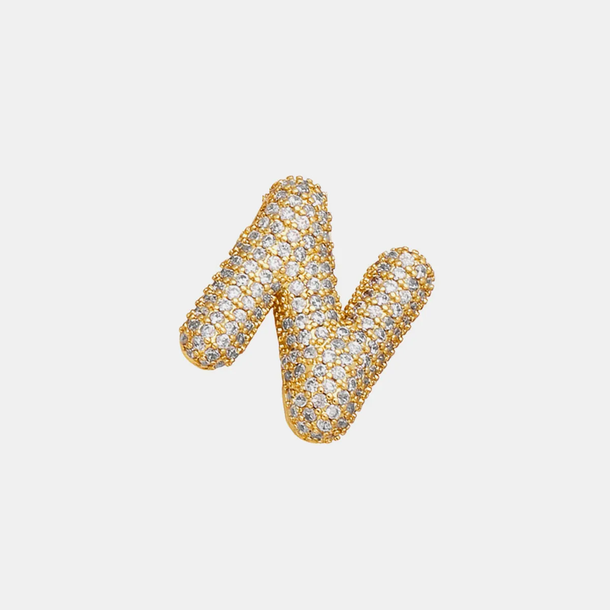 TEEK - L-U Gold-Plated Inlaid Zircon Letter Necklace