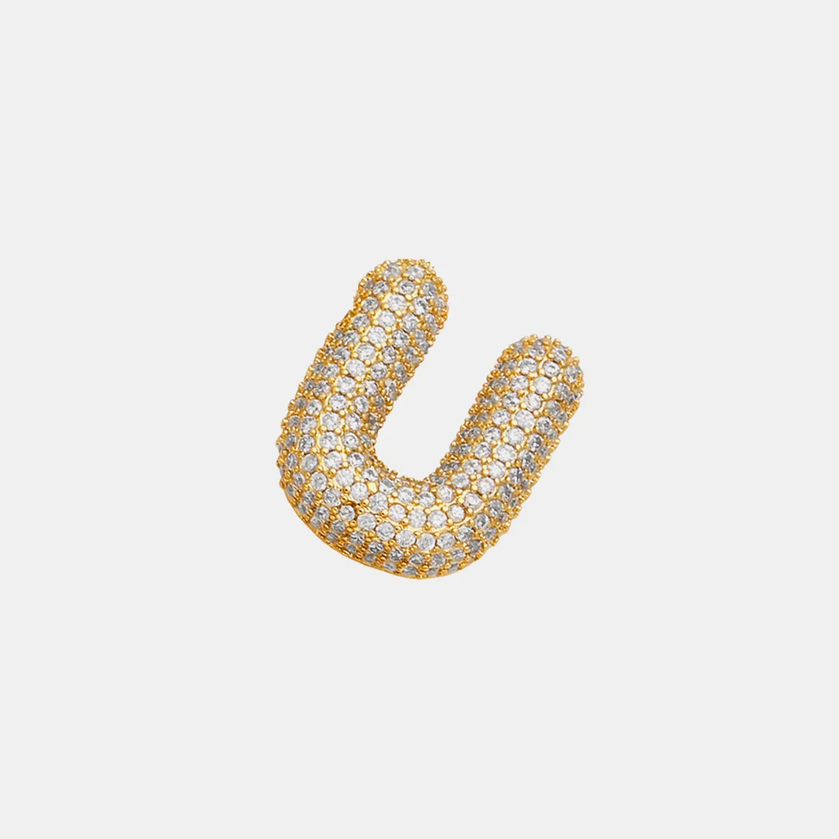 TEEK - L-U Gold-Plated Inlaid Zircon Letter Necklace