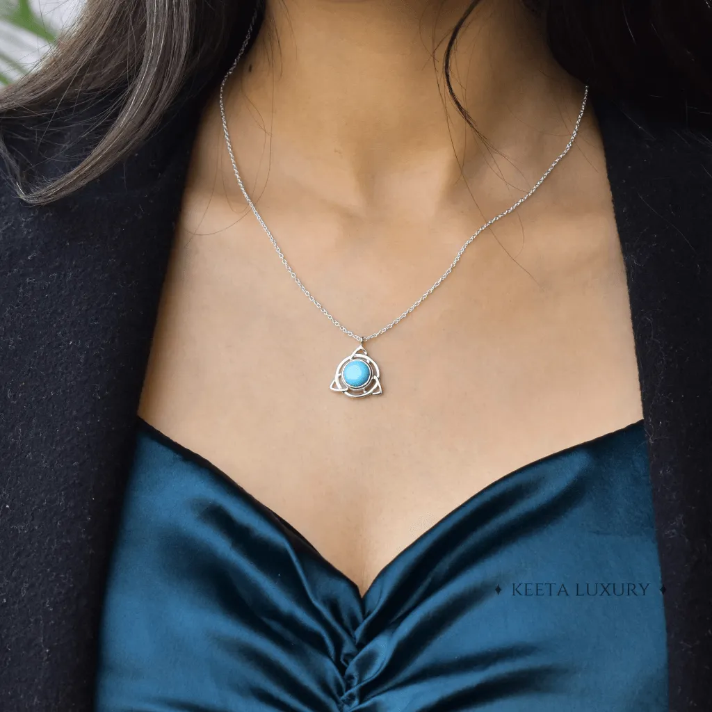 The Trinity Knot - Turquoise Necklace