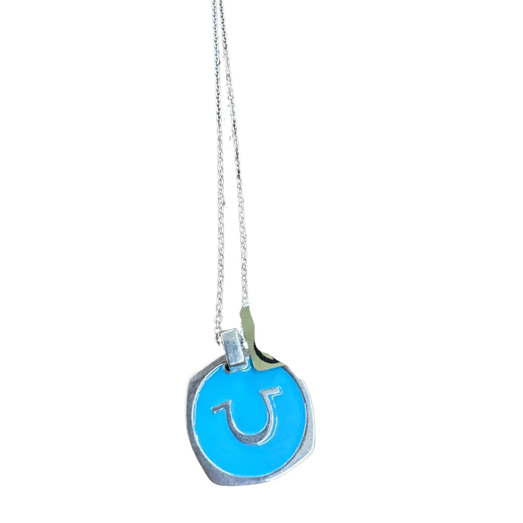 Turquoise Enamel Pendant